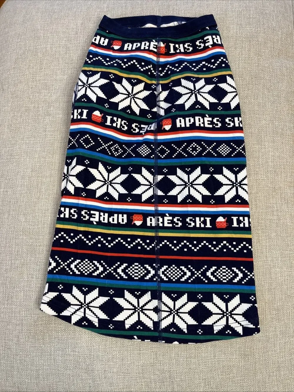 Hanna Andersson Size XL Dogs 100% Organic Cotton Ski Winter Snowflake Shirt